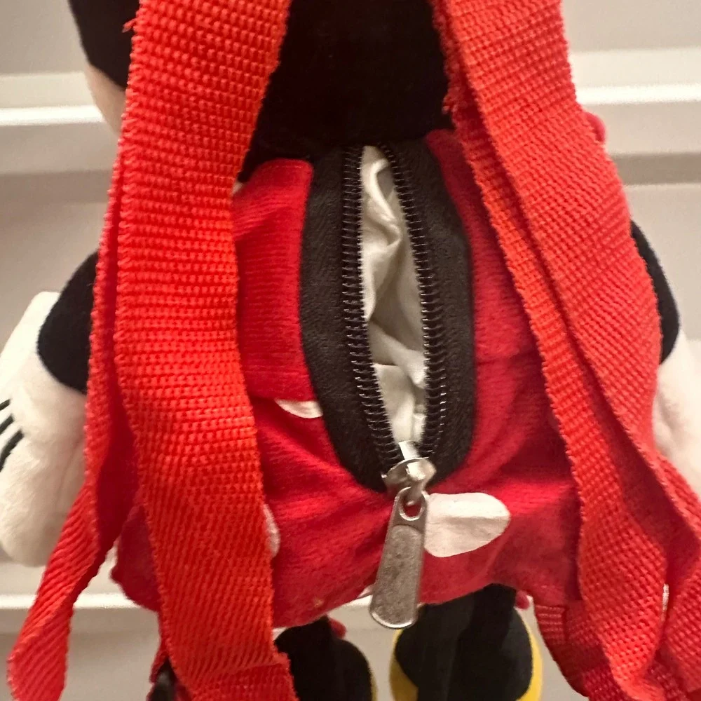 Minnie‎ Mouse Plush Backpack Disney Polka Dot Dress Small Kids Toddler